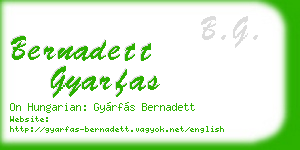 bernadett gyarfas business card